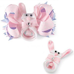 3 In 1 Pink & White Bunny Bow Clip Toddler NEW